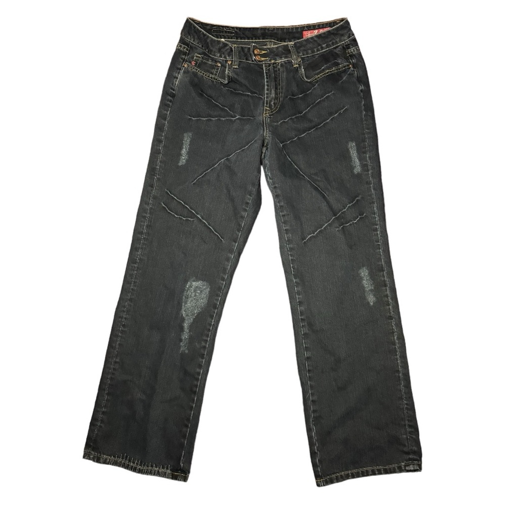 Seven7 Distressed Wide High Waist Distressed Y2k Jeans
